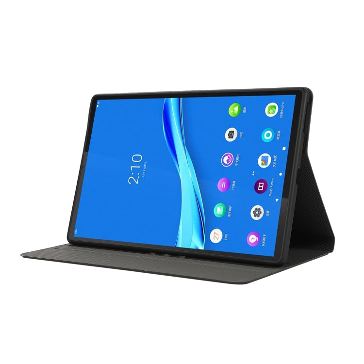 For Lenovo M10 Plus Voltage Craft Texture TPU Horizontal Flip Protective Case with Holder
