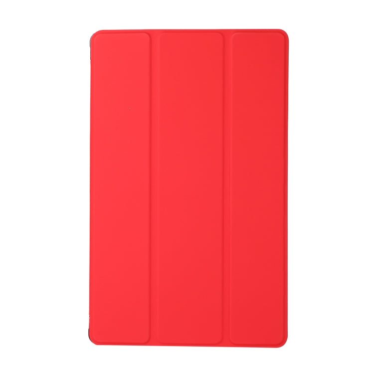 For Lenovo Tab M10 HD (X306) 3-folding Skin Texture Horizontal Flip TPU + PU Leather Case with Holder