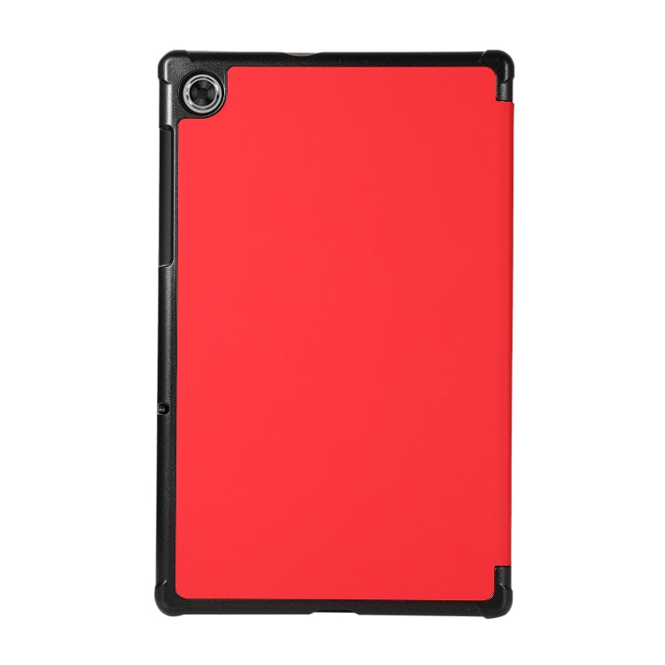 For Lenovo Tab M10 HD (X306) 3-folding Skin Texture Horizontal Flip TPU + PU Leather Case with Holder