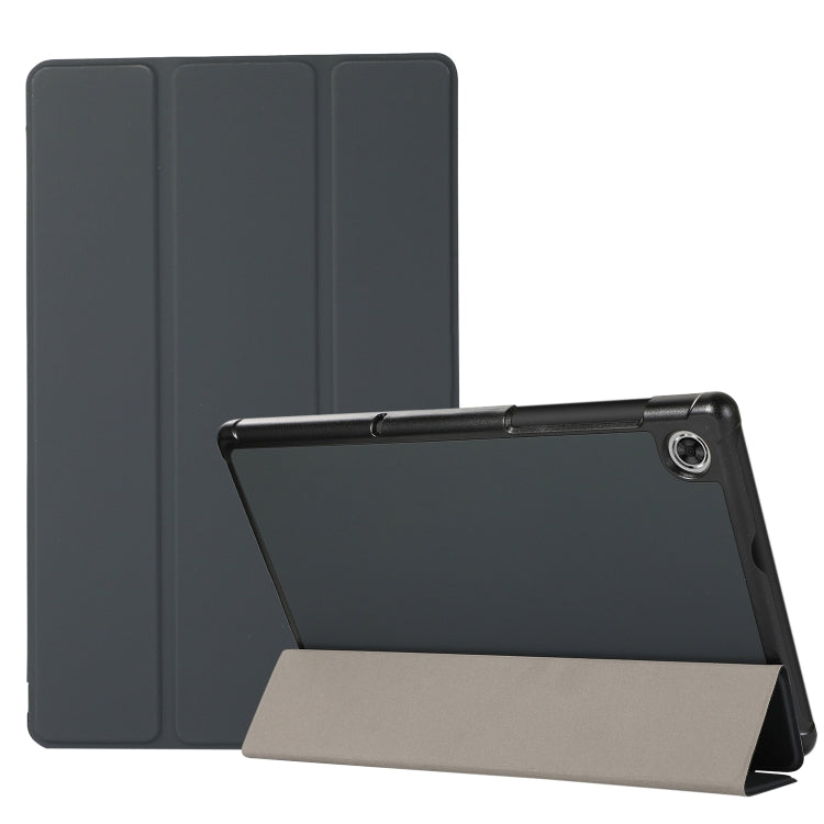 For Lenovo Tab M10 HD (X306) 3-folding Skin Texture Horizontal Flip TPU + PU Leather Case with Holder