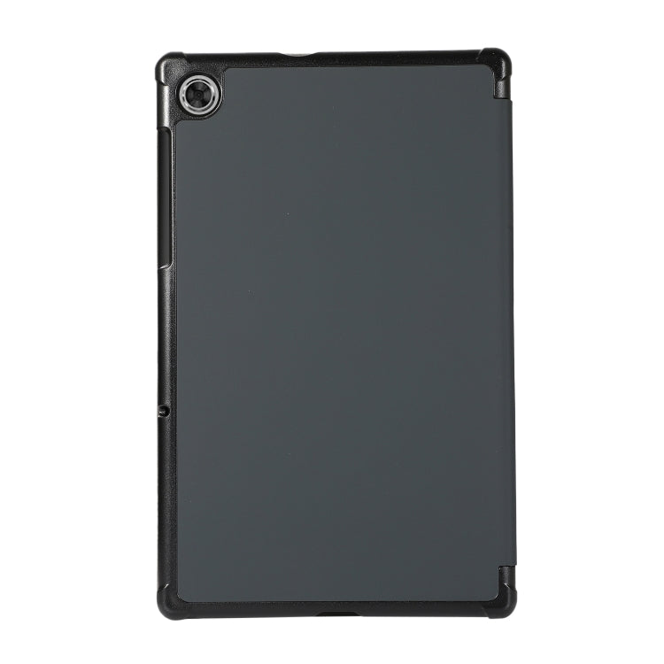 For Lenovo Tab M10 HD (X306) 3-folding Skin Texture Horizontal Flip TPU + PU Leather Case with Holder