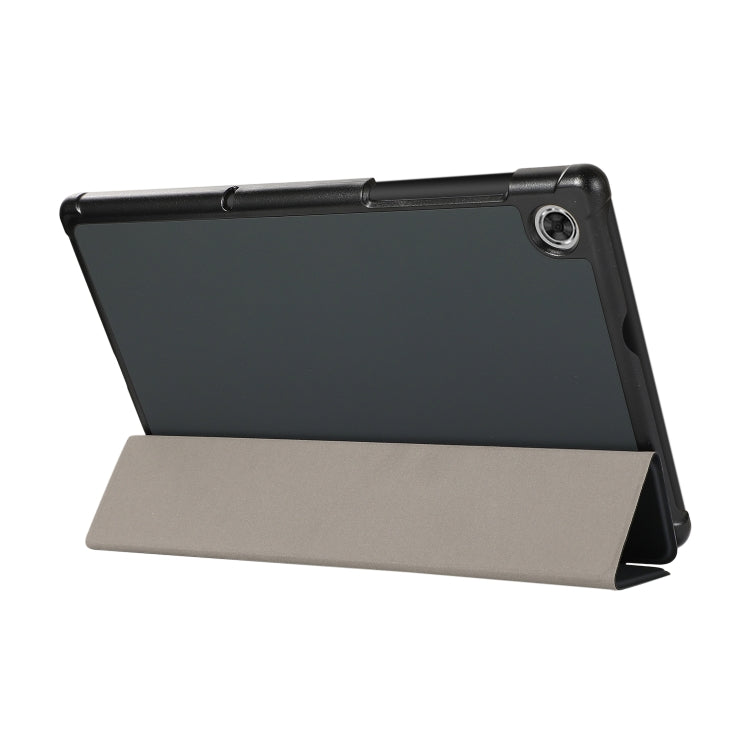For Lenovo Tab M10 HD (X306) 3-folding Skin Texture Horizontal Flip TPU + PU Leather Case with Holder