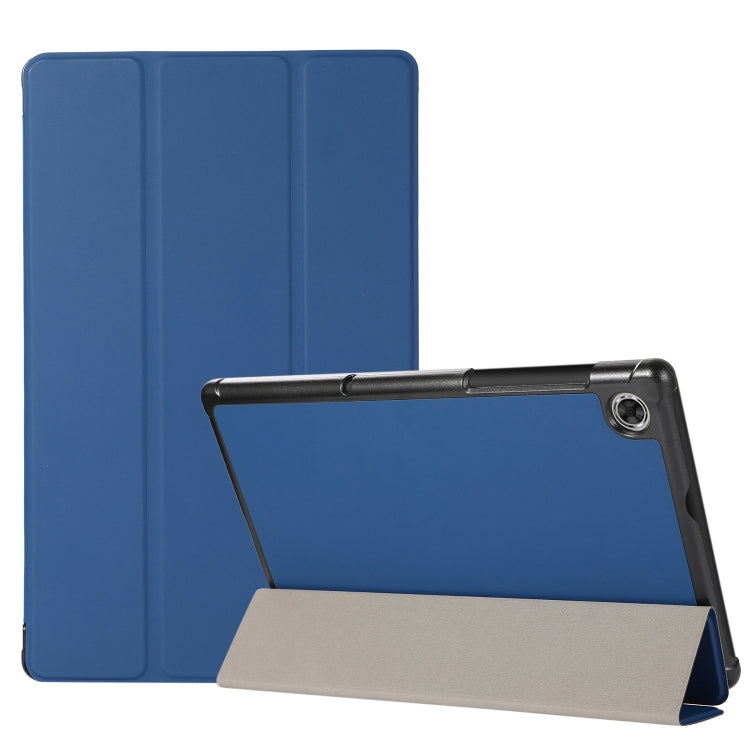 For Lenovo Tab M10 HD (X306) 3-folding Skin Texture Horizontal Flip TPU + PU Leather Case with Holder
