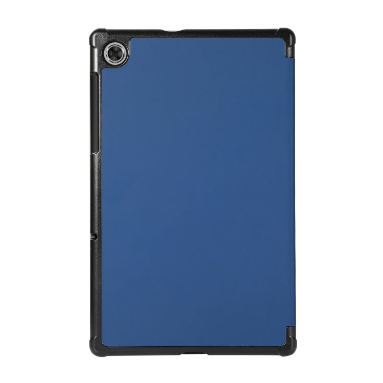 For Lenovo Tab M10 HD (X306) 3-folding Skin Texture Horizontal Flip TPU + PU Leather Case with Holder