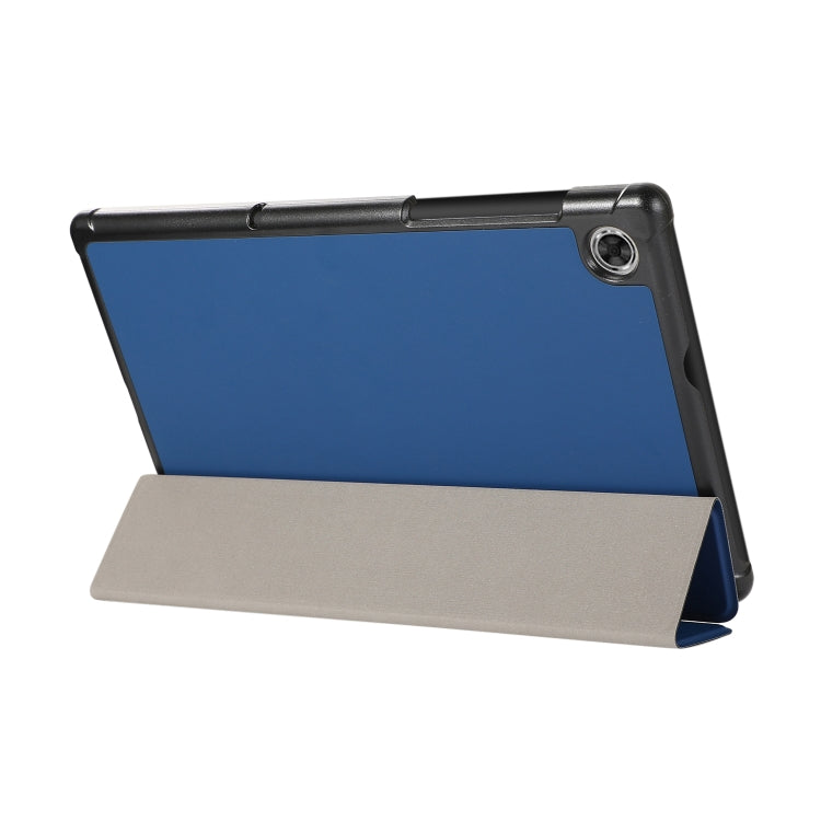 For Lenovo Tab M10 HD (X306) 3-folding Skin Texture Horizontal Flip TPU + PU Leather Case with Holder