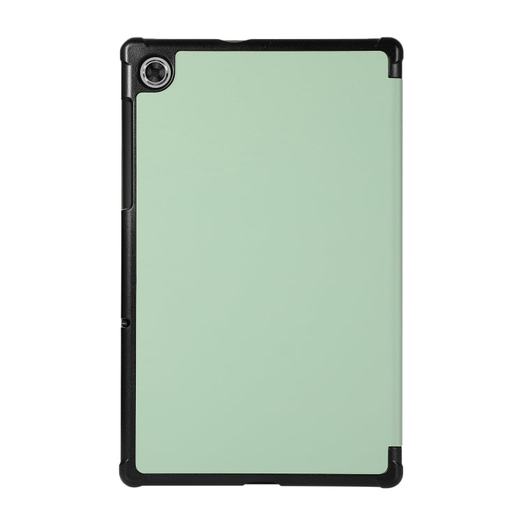 For Lenovo Tab M10 HD (X306) 3-folding Skin Texture Horizontal Flip TPU + PU Leather Case with Holder