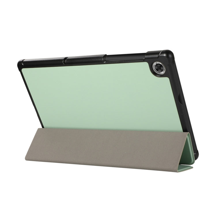 For Lenovo Tab M10 HD (X306) 3-folding Skin Texture Horizontal Flip TPU + PU Leather Case with Holder