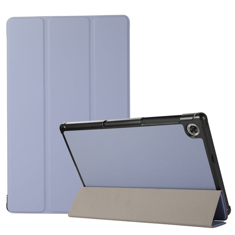 For Lenovo Tab M10 HD (X306) 3-folding Skin Texture Horizontal Flip TPU + PU Leather Case with Holder