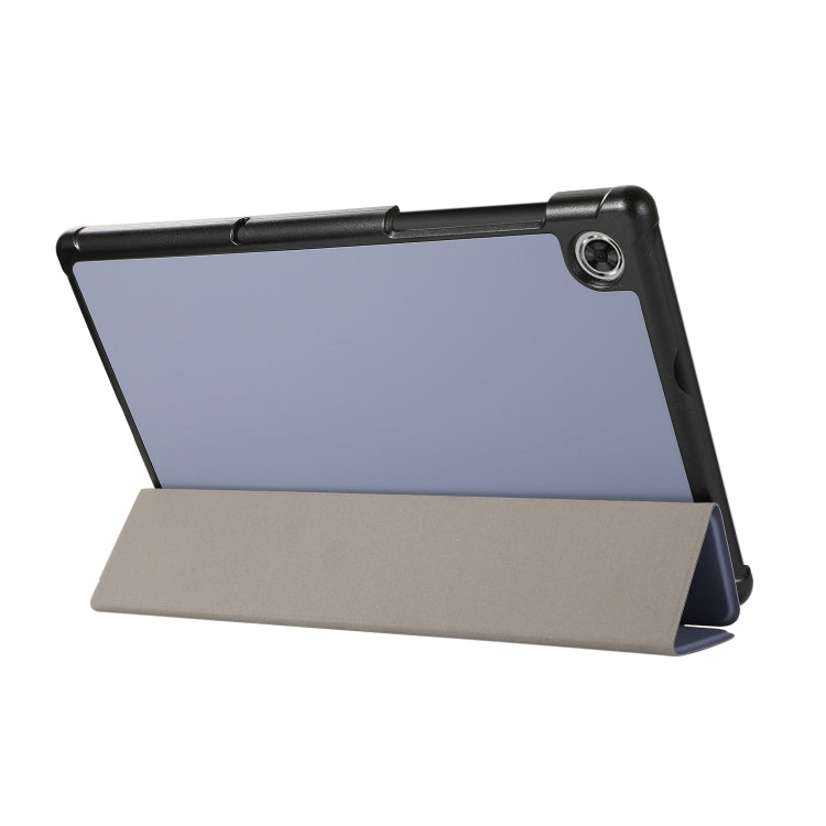For Lenovo Tab M10 HD (X306) 3-folding Skin Texture Horizontal Flip TPU + PU Leather Case with Holder