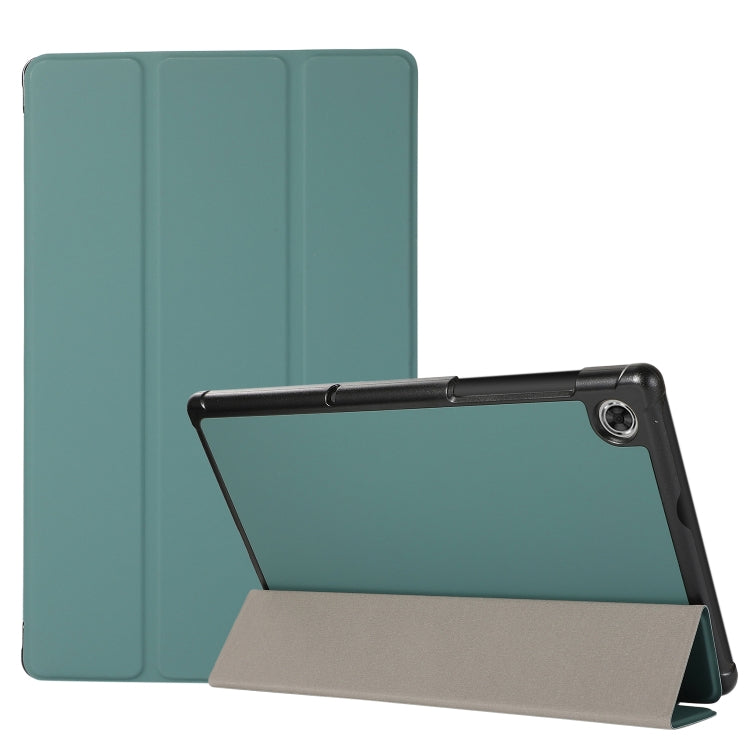 For Lenovo Tab M10 HD (X306) 3-folding Skin Texture Horizontal Flip TPU + PU Leather Case with Holder