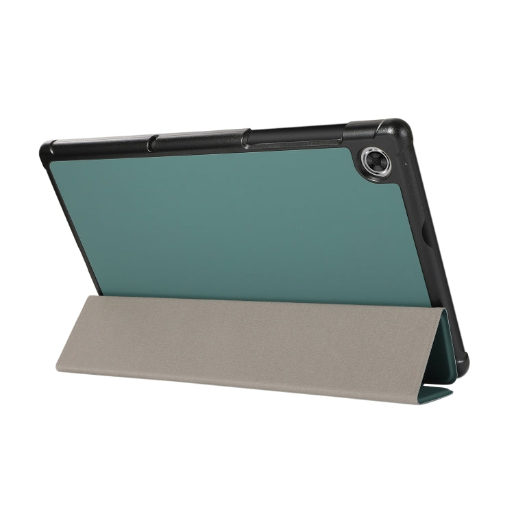 For Lenovo Tab M10 HD (X306) 3-folding Skin Texture Horizontal Flip TPU + PU Leather Case with Holder