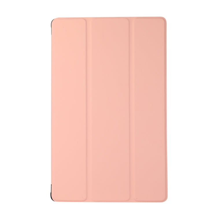 For Lenovo Tab M10 HD (X306) 3-folding Skin Texture Horizontal Flip TPU + PU Leather Case with Holder