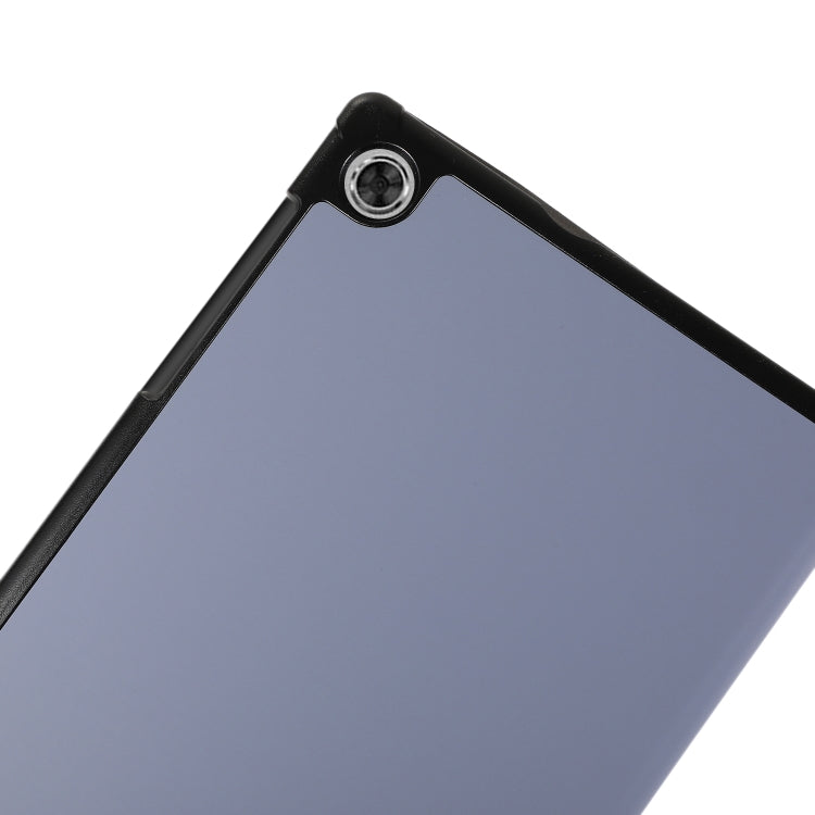 For Lenovo Tab M10 HD (X306) 3-folding Skin Texture Horizontal Flip TPU + PU Leather Case with Holder