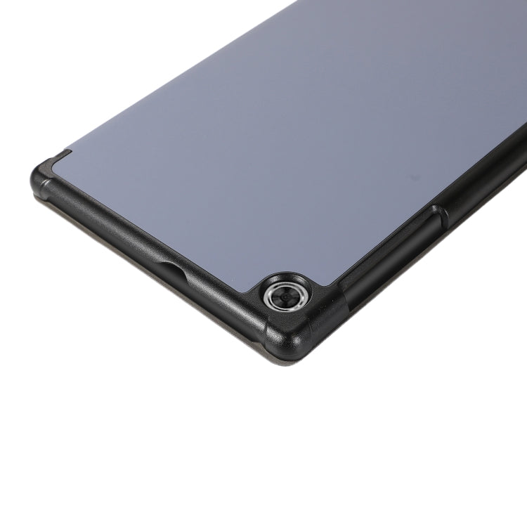 For Lenovo Tab M10 HD (X306) 3-folding Skin Texture Horizontal Flip TPU + PU Leather Case with Holder