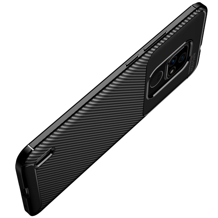 For Motorola Moto E7 (2020) Carbon Fiber Texture Shockproof TPU Case
