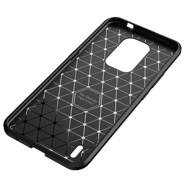 For Motorola Moto E7 (2020) Carbon Fiber Texture Shockproof TPU Case