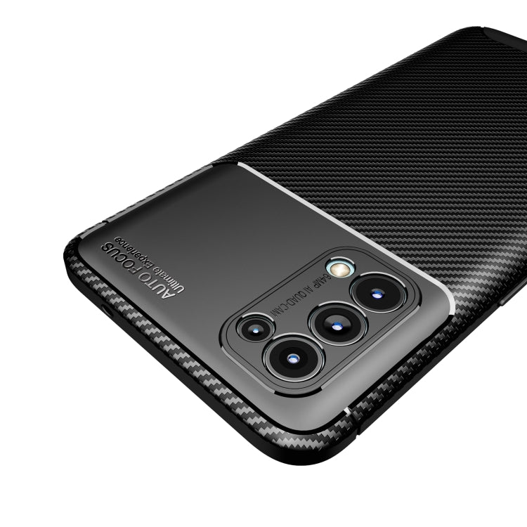 For OPPO Reno5 5G Carbon Fiber Texture Shockproof TPU Case