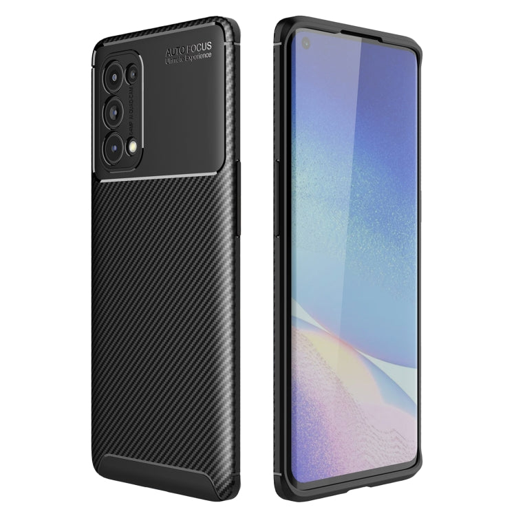 For OPPO Reno5 Pro 5G Carbon Fiber Texture Shockproof TPU Case