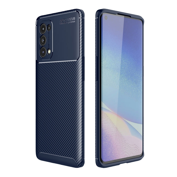 For OPPO Reno5 Pro 5G Carbon Fiber Texture Shockproof TPU Case