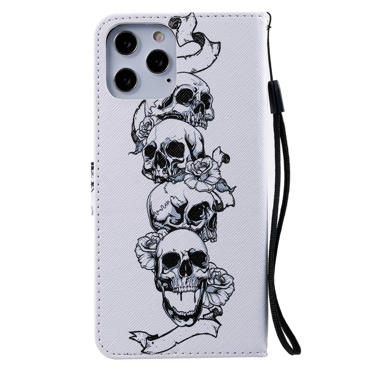 For iPhone 12 Pro Max Painting Horizontal Flip Leather Case with Holder & Card Slot & Lanyard
