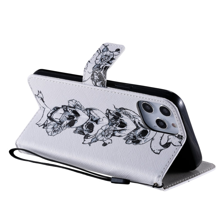 For iPhone 12 Pro Max Painting Horizontal Flip Leather Case with Holder & Card Slot & Lanyard