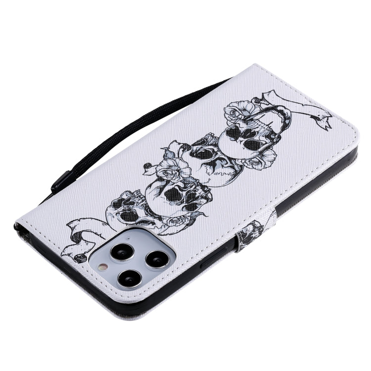 For iPhone 12 Pro Max Painting Horizontal Flip Leather Case with Holder & Card Slot & Lanyard