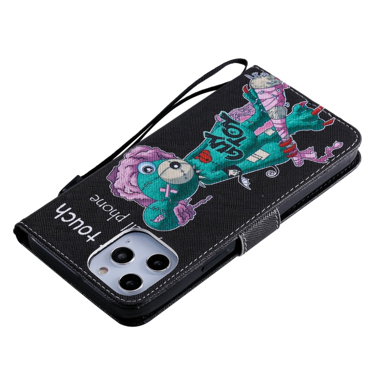 For iPhone 12 Pro Max Painting Horizontal Flip Leather Case with Holder & Card Slot & Lanyard