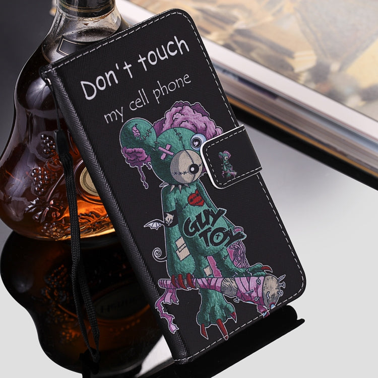 For iPhone 12 Pro Max Painting Horizontal Flip Leather Case with Holder & Card Slot & Lanyard