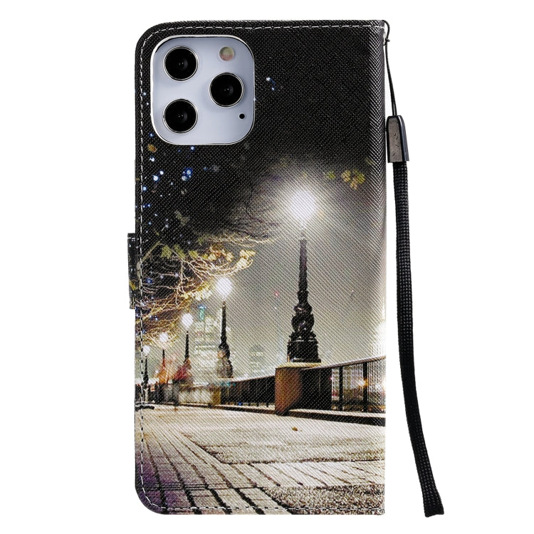 For iPhone 12 Pro Max Painting Horizontal Flip Leather Case with Holder & Card Slot & Lanyard