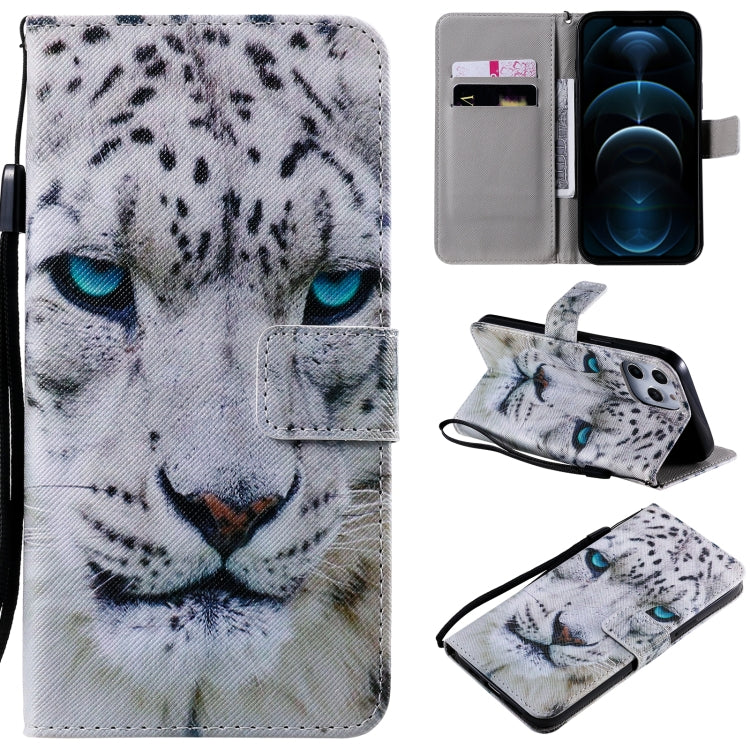 For iPhone 12 Pro Max Painting Horizontal Flip Leather Case with Holder & Card Slot & Lanyard