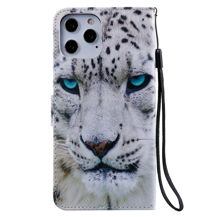 For iPhone 12 Pro Max Painting Horizontal Flip Leather Case with Holder & Card Slot & Lanyard