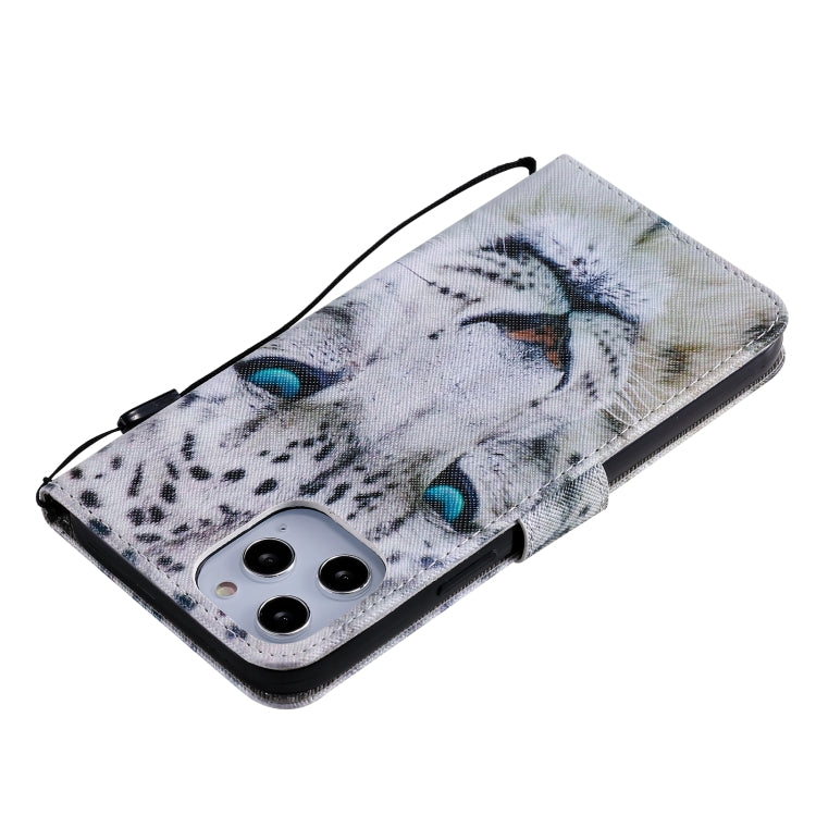 For iPhone 12 Pro Max Painting Horizontal Flip Leather Case with Holder & Card Slot & Lanyard