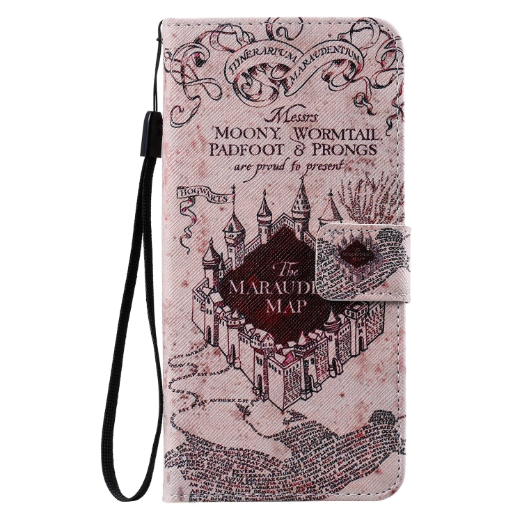 For iPhone 12 Pro Max Painting Horizontal Flip Leather Case with Holder & Card Slot & Lanyard