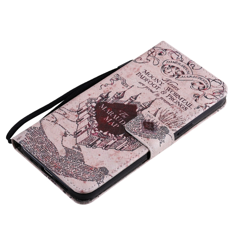 For iPhone 12 Pro Max Painting Horizontal Flip Leather Case with Holder & Card Slot & Lanyard