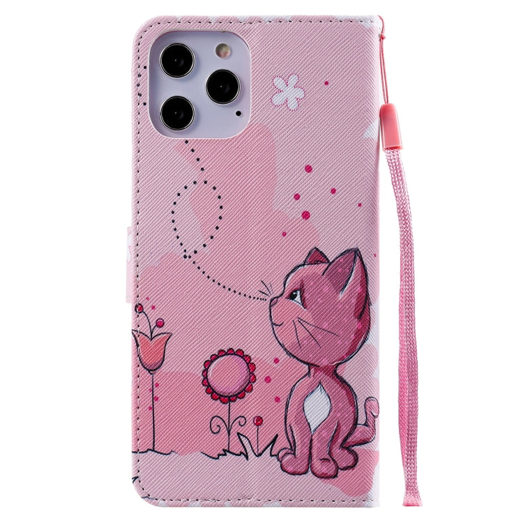 For iPhone 12 Pro Max Painting Horizontal Flip Leather Case with Holder & Card Slot & Lanyard