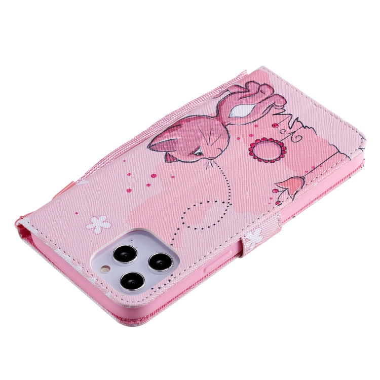 For iPhone 12 Pro Max Painting Horizontal Flip Leather Case with Holder & Card Slot & Lanyard