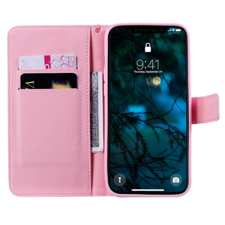 For iPhone 12 Pro Max Painting Horizontal Flip Leather Case with Holder & Card Slot & Lanyard