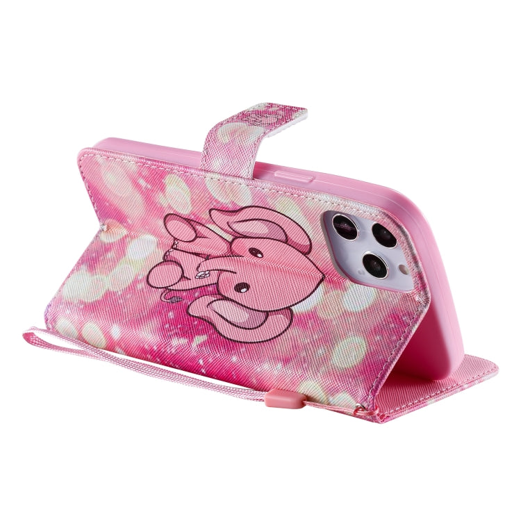 For iPhone 12 Pro Max Painting Horizontal Flip Leather Case with Holder & Card Slot & Lanyard