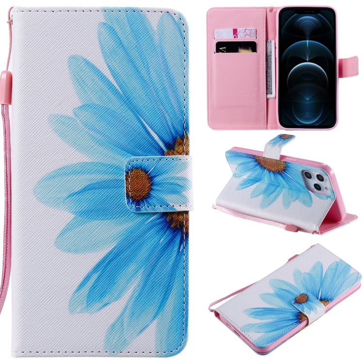 For iPhone 12 Pro Max Painting Horizontal Flip Leather Case with Holder & Card Slot & Lanyard