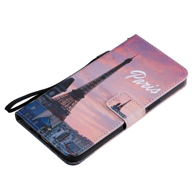 For iPhone 12 Pro Max Painting Horizontal Flip Leather Case with Holder & Card Slot & Lanyard
