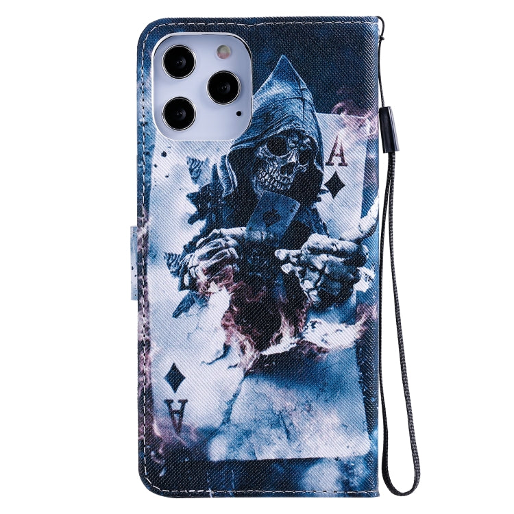 For iPhone 12 Pro Max Painting Horizontal Flip Leather Case with Holder & Card Slot & Lanyard