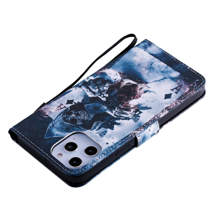 For iPhone 12 Pro Max Painting Horizontal Flip Leather Case with Holder & Card Slot & Lanyard