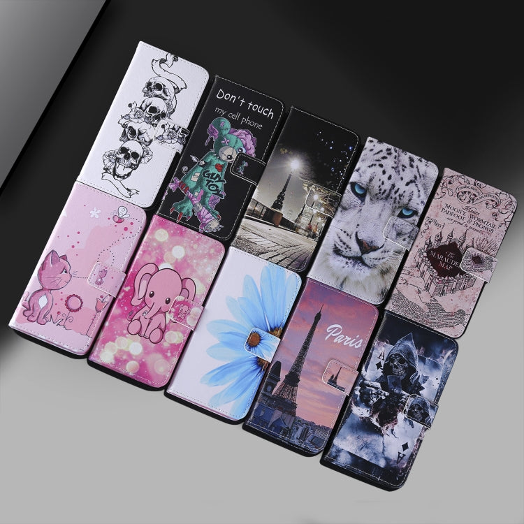 For iPhone 12 Pro Max Painting Horizontal Flip Leather Case with Holder & Card Slot & Lanyard