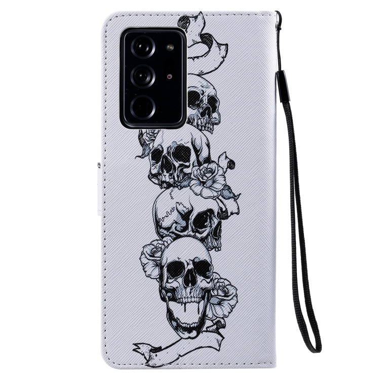 For Samsung Galaxy Note 20 Ultra Painting Horizontal Flip Leather Case with Holder & Card Slot & Lanyard