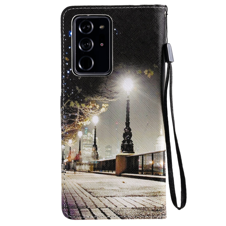 For Samsung Galaxy Note 20 Ultra Painting Horizontal Flip Leather Case with Holder & Card Slot & Lanyard