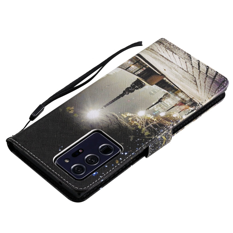 For Samsung Galaxy Note 20 Ultra Painting Horizontal Flip Leather Case with Holder & Card Slot & Lanyard