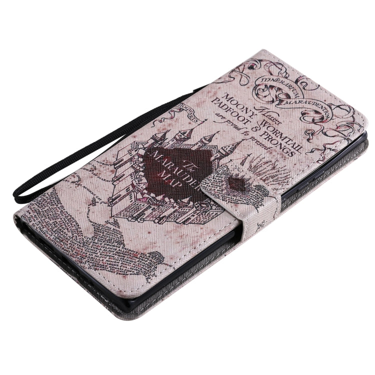 For Samsung Galaxy Note 20 Ultra Painting Horizontal Flip Leather Case with Holder & Card Slot & Lanyard