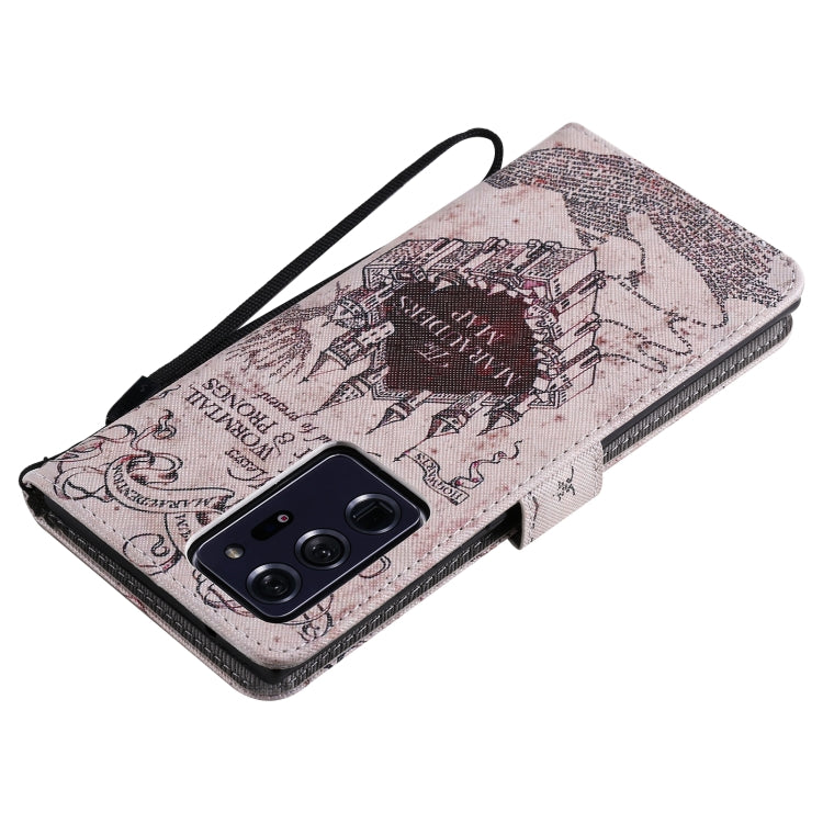 For Samsung Galaxy Note 20 Ultra Painting Horizontal Flip Leather Case with Holder & Card Slot & Lanyard