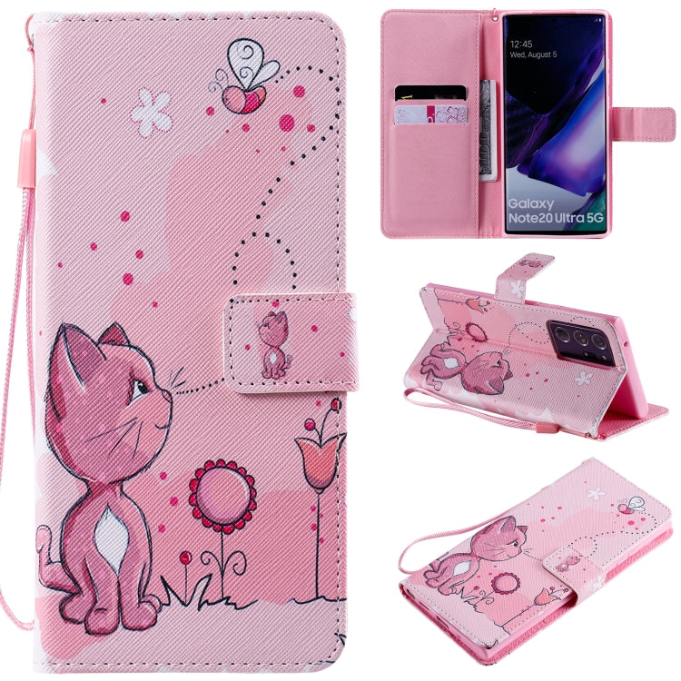 For Samsung Galaxy Note 20 Ultra Painting Horizontal Flip Leather Case with Holder & Card Slot & Lanyard