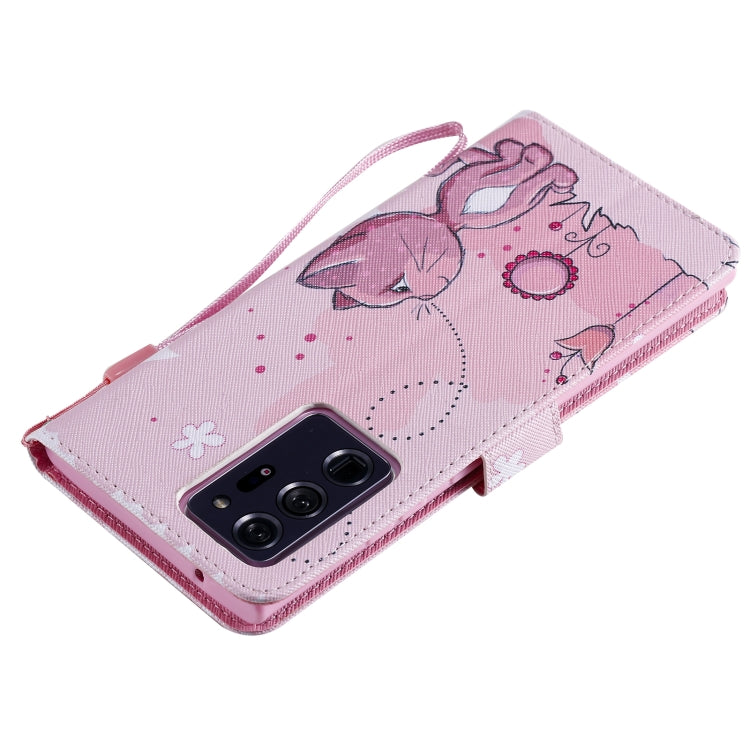 For Samsung Galaxy Note 20 Ultra Painting Horizontal Flip Leather Case with Holder & Card Slot & Lanyard